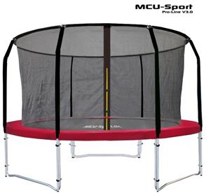 MCU-Sport Pro-line 3,05m Röd Studsmatta V3.0 + Pro skyddsnät