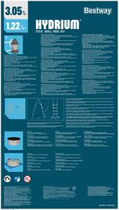 Bestway Hydrium 305 x 122 cm stålpool med sandfilter (2025 model)-7