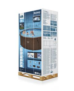 Bestway Hydrium 488 x 132 cm stålpool med sandfilter mm-4