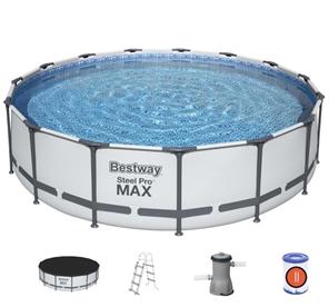  Bestway Steel Pro MAX Frame Pool 457 x 107 cm m/pump, stege, etc.