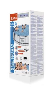  Bestway Steel Pro MAX Frame Pool 457 x 107 cm m/pump, stege, etc.-6