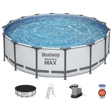 Bestway Steel Pro MAX Frame Pool 488 x 122 cm m/pump, stege, etc.