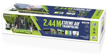 Bestway Xtreme Air Studsmatta + Skyddsnät 2,44M -12