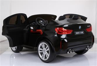 BMW X6 M 12v XXL Svart med Gummihjul + 2.4G + 10AH-6