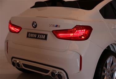  BMW X6 M 12v XXL Vit med Gummihjul + 2.4G + 10AH-12
