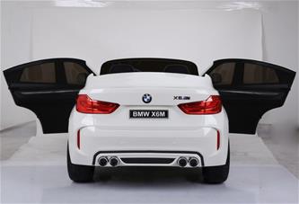  BMW X6 M 12v XXL Vit med Gummihjul + 2.4G + 10AH-14