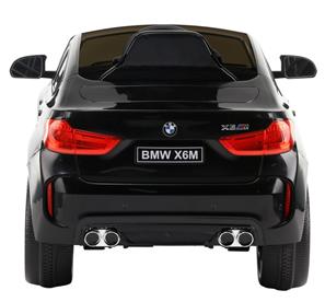 BMW X6 M elbil till barn 12v Svart m/2.4G Remote + Gummihjul-4