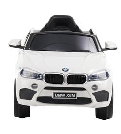 BMW X6 M elbil till barn 12v, Vit m/2.4G Remote + Gummihjul-3