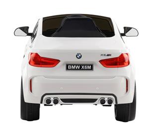 BMW X6 M elbil till barn 12v, Vit m/2.4G Remote + Gummihjul-4