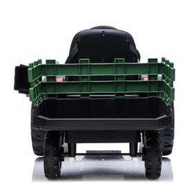 EL Traktor med trailer till Barn 12V m/2.4G, Lädersäte, Gummihjul-4