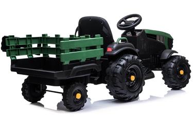 EL Traktor med trailer till Barn 12V m/2.4G, Lädersäte, Gummihjul-5