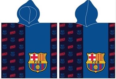 FC Barcelona Poncho badhandduk med huva - 100 procent bomull