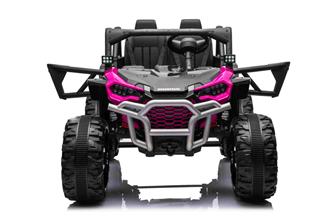 Honda Talon 1000R elbil för 2 barn 24V m/gummihjul + lädersäte Pink-6