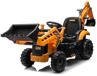 JCB El Traktor med frontskopa + grävmaskin för barn 12V med 2,4G-remote-17