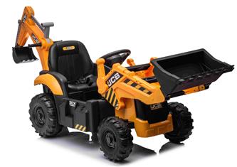 JCB El Traktor med frontskopa + grävmaskin för barn 12V med 2,4G-remote-5