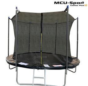 MCU-Sport Classic Plus V2 3,05M Studsmatta + Skyddsnät + Stege Svart