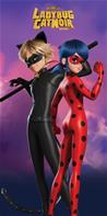 Miraculous Ladybug og Catnoir Badhandduk - 70x140 cm