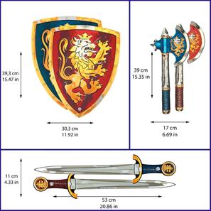 Noble Knight 2xSkumsvärd + 2xSköld + 2xYxa-5