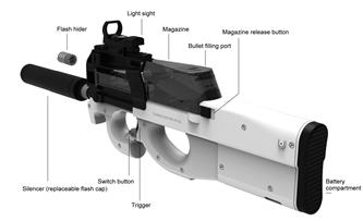 SembyTac P90 Gel Blaster, svart-2