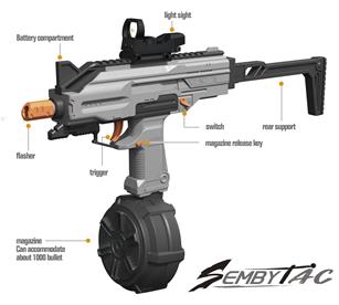 SembyTac UZI Gel Blaster, grå-2