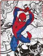 Spiderman Fleece filt - 130 x 170 cm