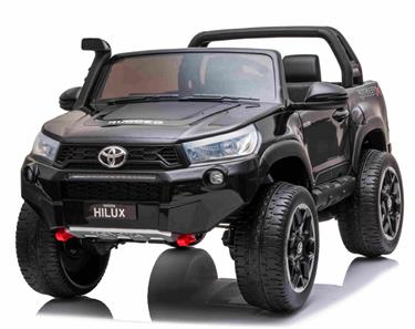 Toyota Hilux 24v elbil m/2x24V 240W motor + lädersäte + gummihjul, svart-8