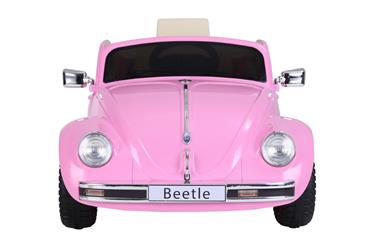  VW Beetle elbil till Barn 12V med Gummihjul+2.4G+lädersäte, Pink-5