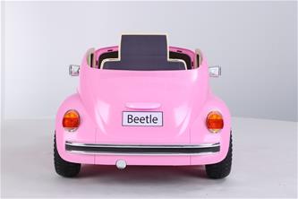  VW Beetle elbil till Barn 12V med Gummihjul+2.4G+lädersäte, Pink-7