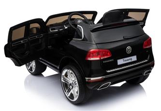 VW Touareg till barn 12v m. Gummihjul + Lädersäte + 2.4G + 10AH-4