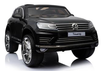 VW Touareg till barn 12v m. Gummihjul + Lädersäte + 2.4G + 10AH-5